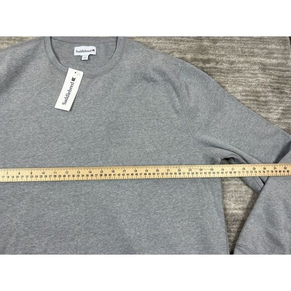 Saddlebred Sweatshirt Mens XXL 2XL Gray Crew Neck Long Sleeve Pullover NWT - Picture 4 of 12